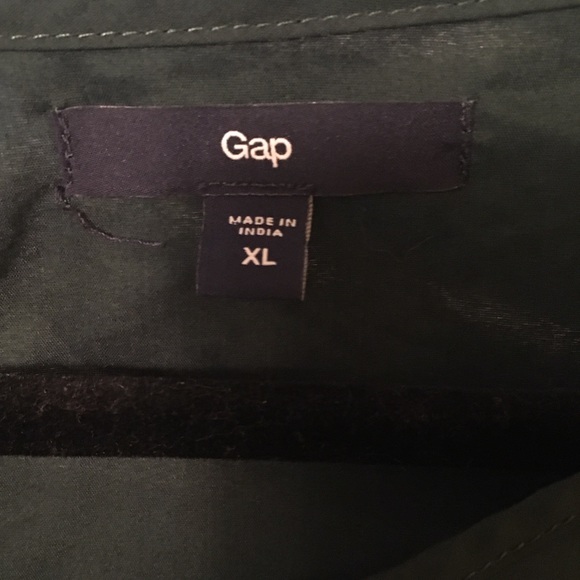 Gap forest green blouse with cut outs and ruffles - Picture 4 of 5